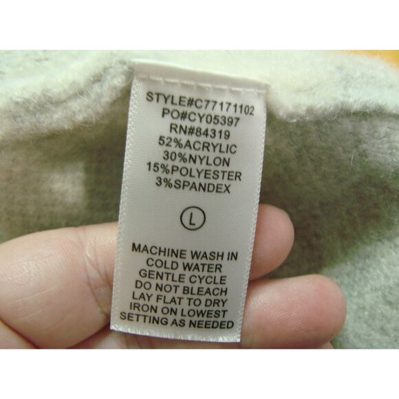 Cyrus Womens Lg Sweater Gray Plaid Open Front Long Cardigan Duster Soft Pockets - Picture 7 of 12